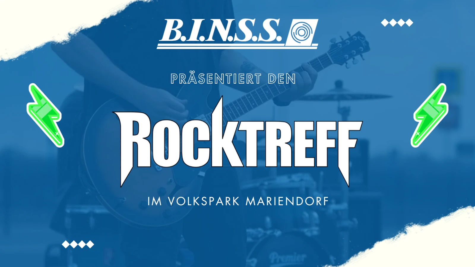 B.I.N.S.S. unterstützt den Rocktreff: Musikspaß mit Sicherheitsgarantie